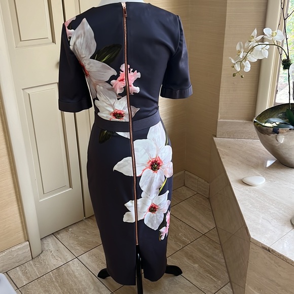 Ted Baker Floral Print Dress size 1 - Picture 3 of 7